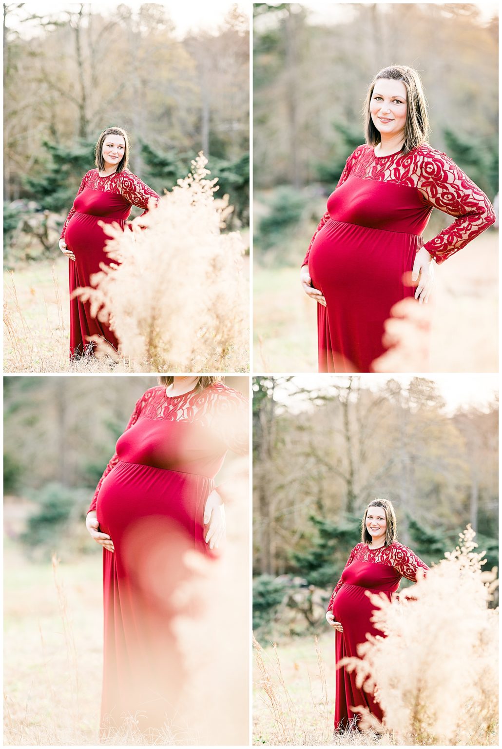 Christmas Tree Farm Maternity Session - broadriverblog.com